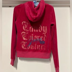 vintage Y2K pink juicy couture zip up velour hoodie